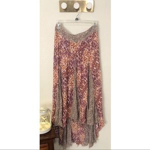 💗Free People Hi-Low Maxi Skirt🤎